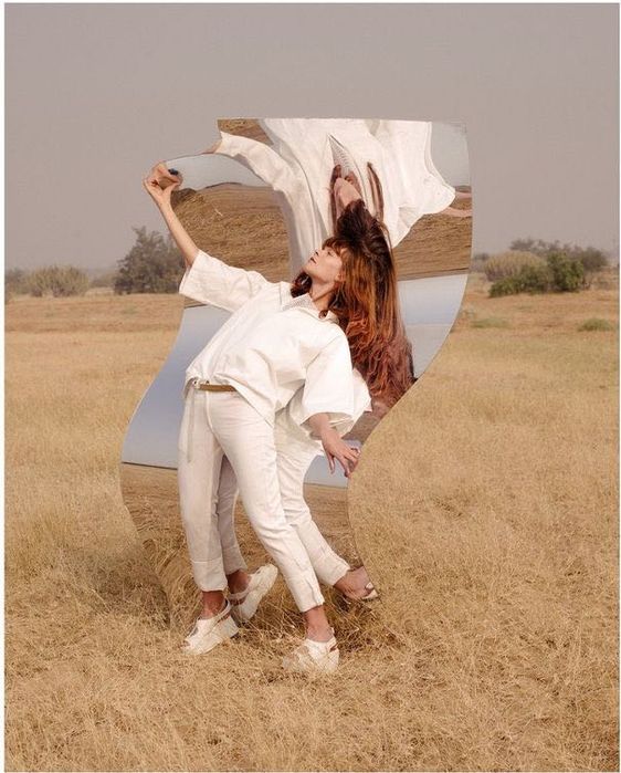 Гнучке дзеркало для фото 1x2м. рідке дзеркало.