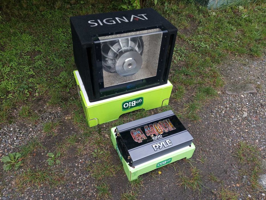 Tuba Skrzynia Basowa Subwoofer Wzmacniacz Radio JVC PYLE SIGNAT 350RMS 1000W