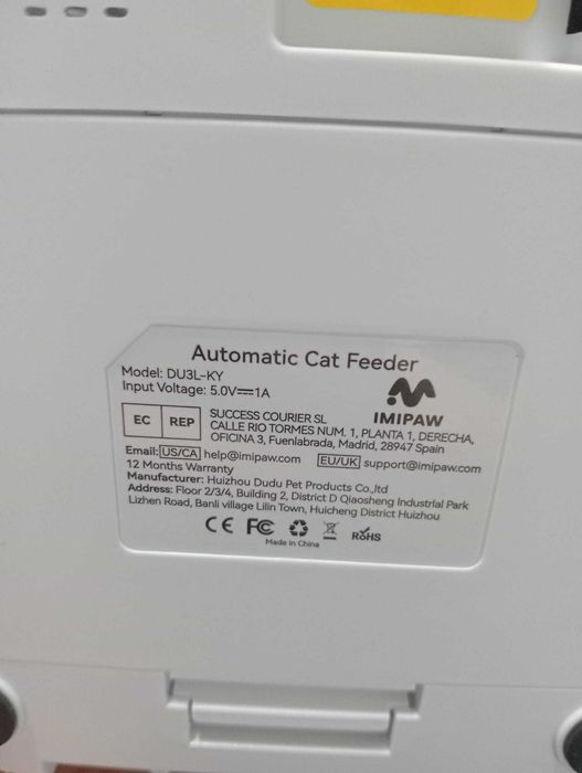 Alimentador Automático IMIPAW 3L – Taça BPA-Free (Branco)