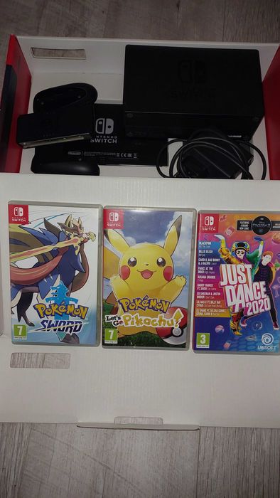 Nintendo Switch + trzy gry