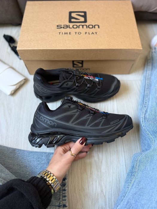 Кросівки осінні Salomon XT-6 Gore-Tex Black premium | Кроссовки жіночі чоловічі