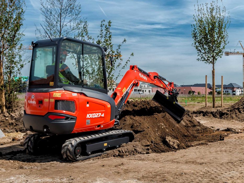 WYNAJEM - Minikoparka 3 tony KUBOTA KX027-4 jak Wacker, Bobcat, Cat