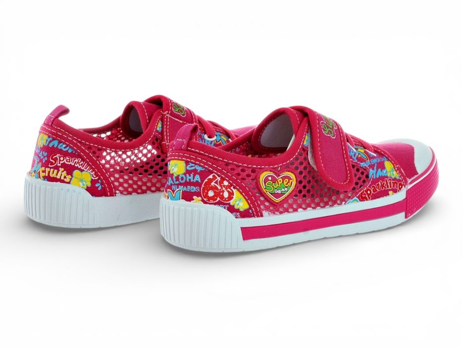 Tenisówki dziecięce fuksja buty sportowe na rzep 6226 rozm. 33