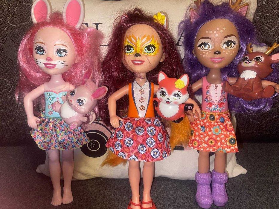 Великі ляльки Кролик,Олень та Лисиця  Enchantimals Mattel 2017 35 см.