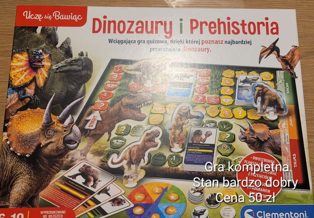 Gra planszowa dinozaury i prehistoria