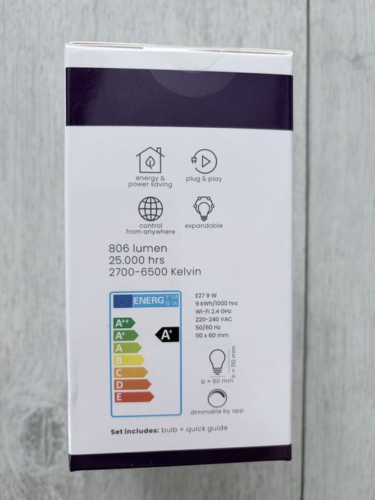 Żarówka smart e27 wifi inteligentna