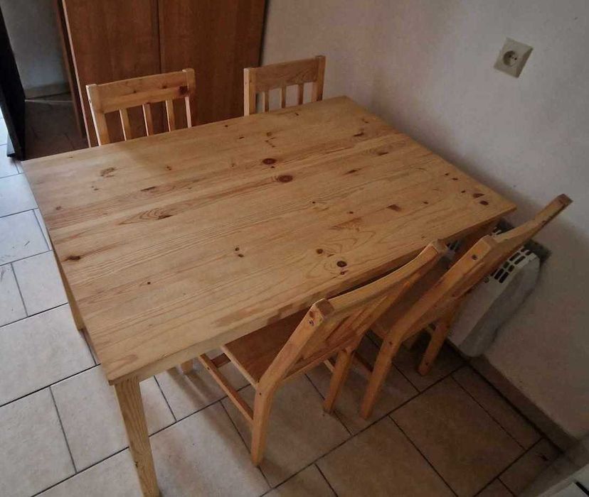JYSK - TYLSTRUP D118 stół sosna + 4 TYLSTRUP krzesła sosna