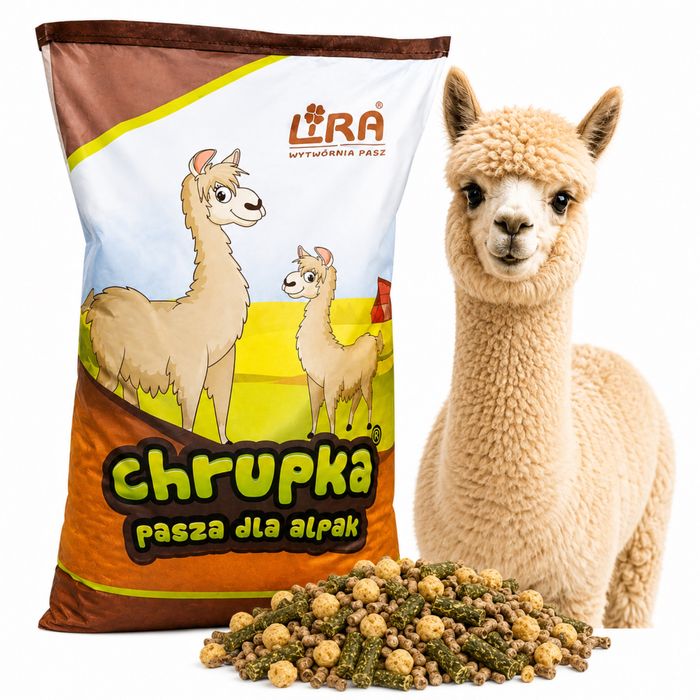 Pasza Karma Dla Alpak Chrupka Lira 20kg Premium  Pokarm Alpaka Smaczna