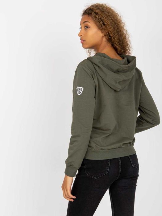 Bluza bomberka khaki rozsuwana z kapturem L/XL