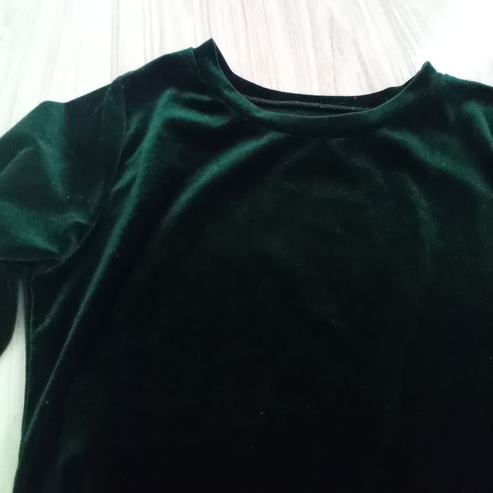 Welurowe body butelkowa zieleń M