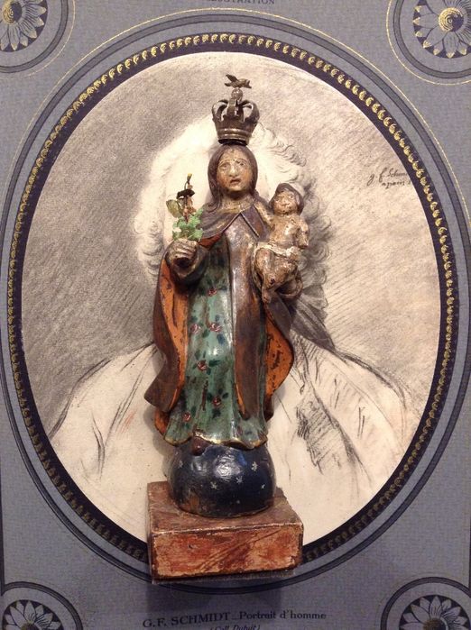 Antiga imagem Nossa Senhora e Menino - Madeira e Prata - Séc XIX