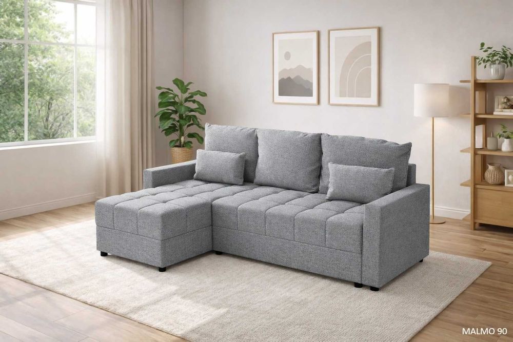 NOWY Narożnik z funkcją spania DOMINO L, Rogówka PRODUKT OD PRODUCENTA