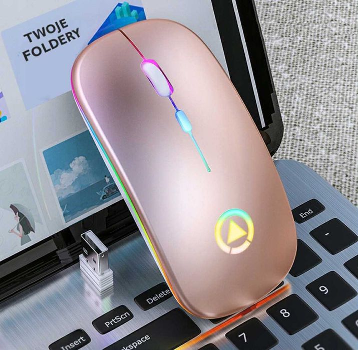PROSTA MYSZKA Bezprzewodowa Usb łatwa w obsłudze bezinstalacyjna cicha