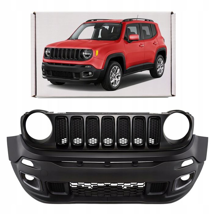 jeep renegade i bu 2015-2018 zderzak przedni z grillem czarny 5xb40lxhaa