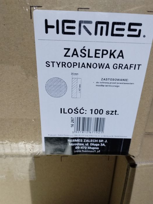 Zaślepki styropianu