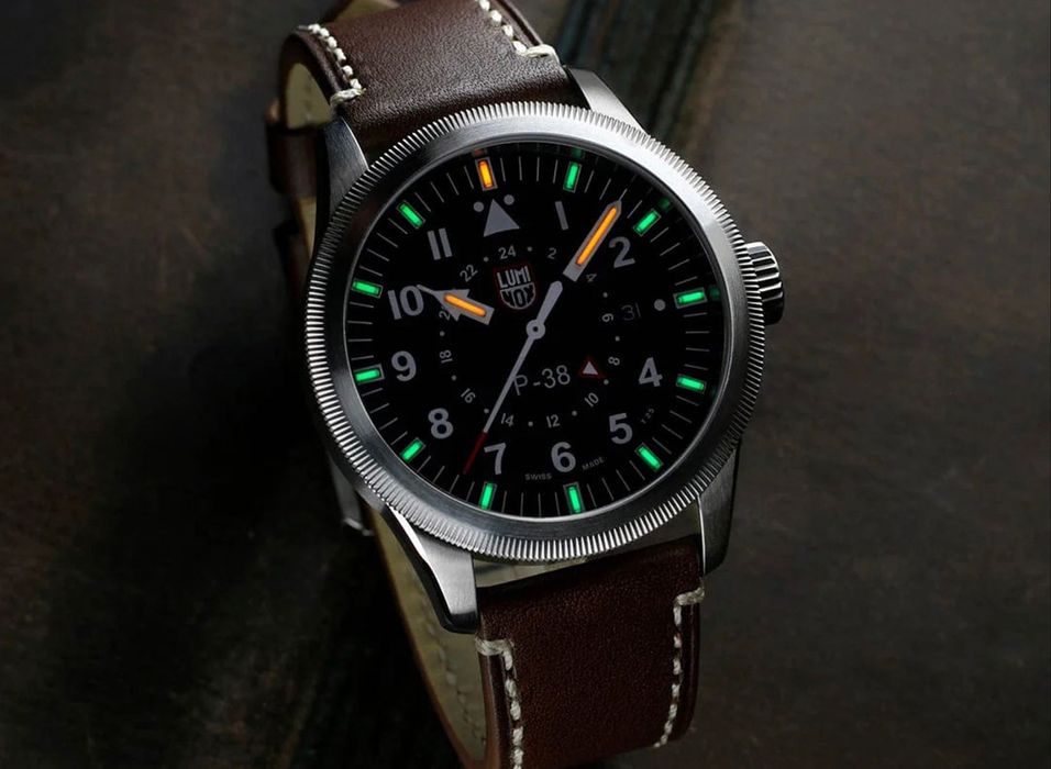 Годинник LUMINOX Air Pilot XA.9521 Lightning P-38 GMT 42 mm. 100 MT.