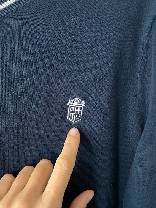 Sweter bawełniany granatowy Tommy Hilfiger rozm. M