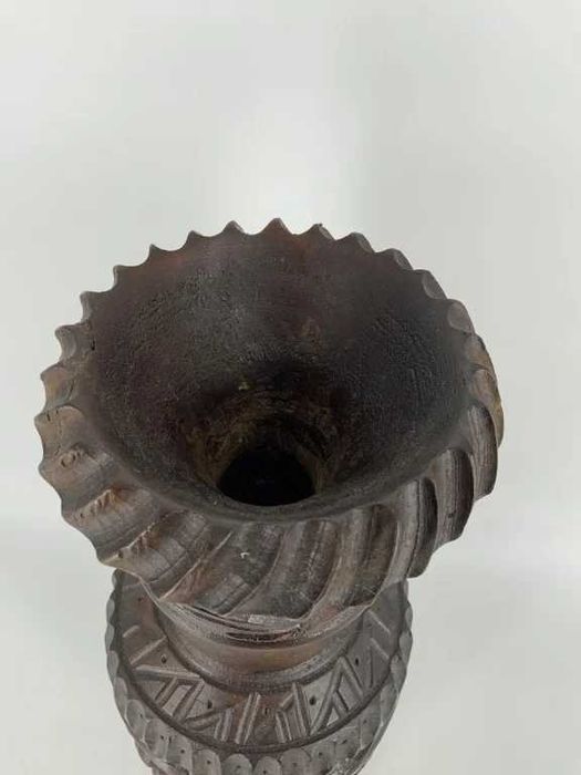 Vaso Arte Africana em Madeira