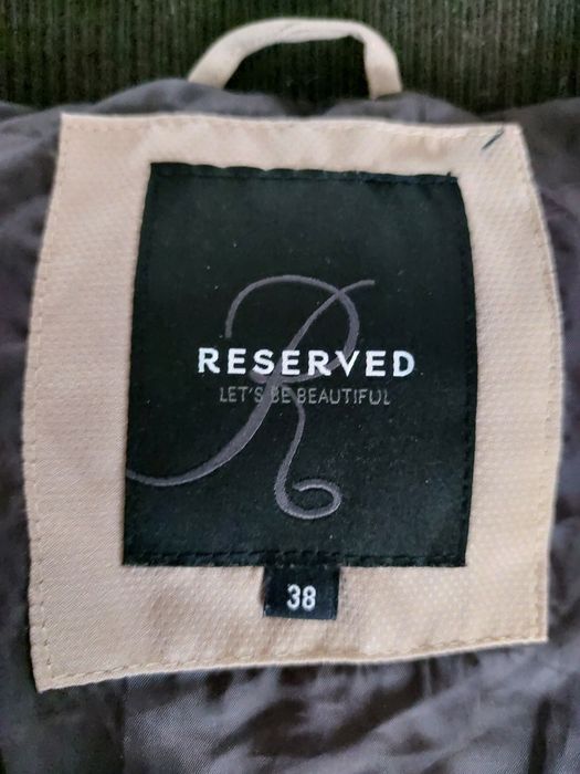 Reserved r. 38 kurtka beżowe zimowa krótka
