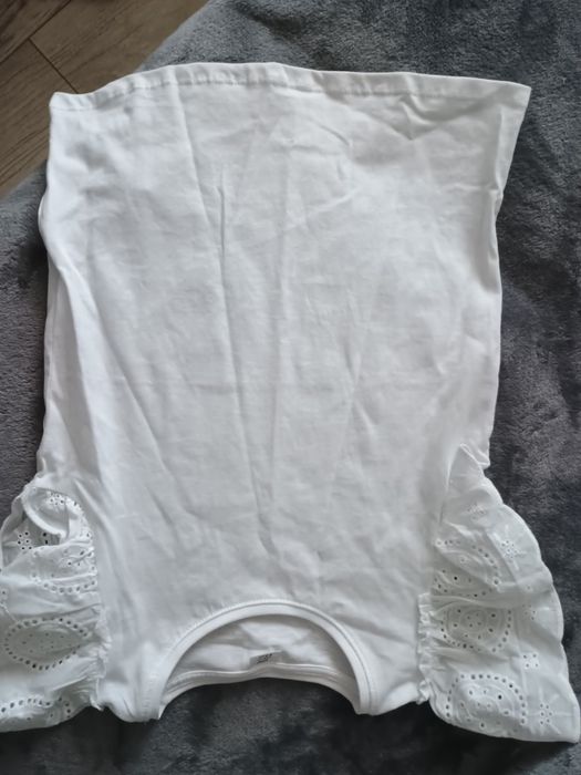 Koszulka biała dziewczęca 134/ galowa