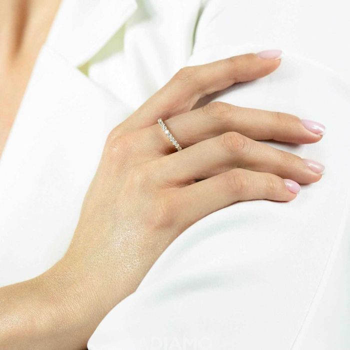Obrączka z diamentami laboratoryjnymi R79366 Y Adiamo