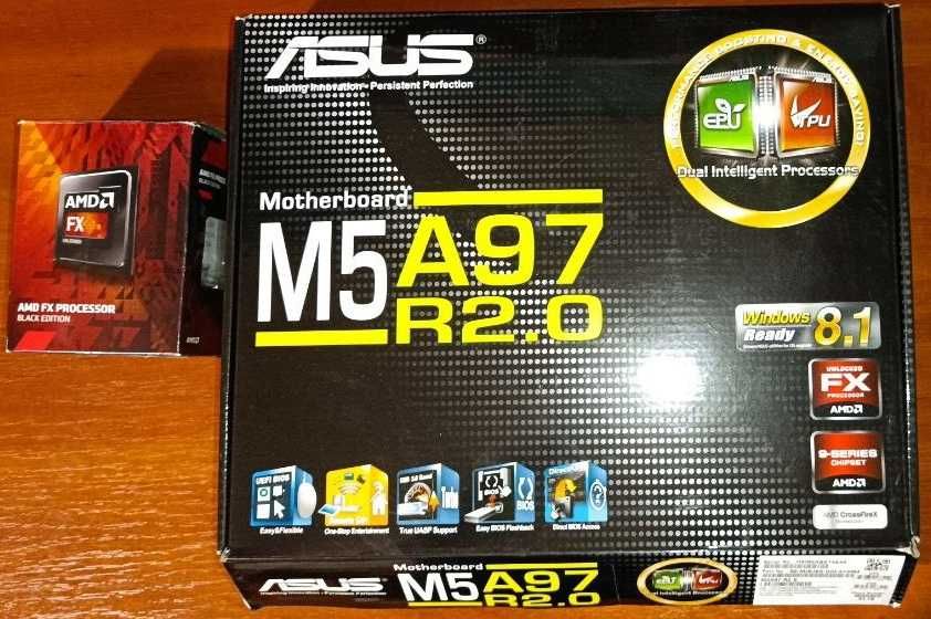 Продам комплект AM3+ Asus M5A97 R2.0 / AMD FX-8300 / Kingston Hyper X 32GB DDR3 1866/ БП 520W + Кулер