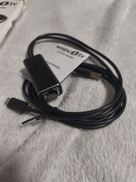 Adapter Ethernet USB-C do waipu.tv Stick – nowy