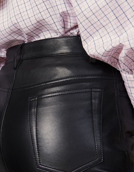 Брюки Sandro натуральна шкіра штани