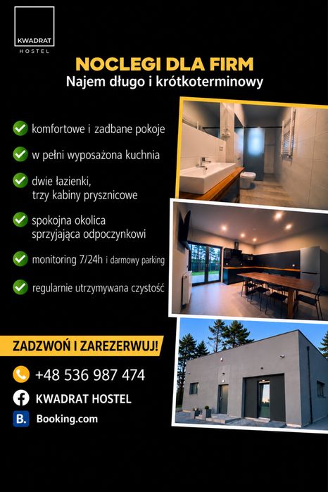 Pokoje na wynajem/noclegi pracownicze/kwatery/hostel/nocleg