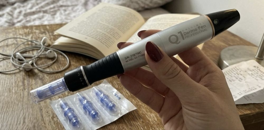Dermo Pen Q1 Profesional - bezprzewodowe urządzenie do mezoterapii mikroigłowej plus ampułki