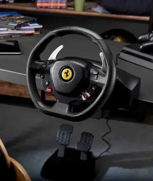 Ігровий комплект кермо та педалі Thrustmaster T80 Ferrari 488 GTB Edition PC/PS4/PS5 Black .