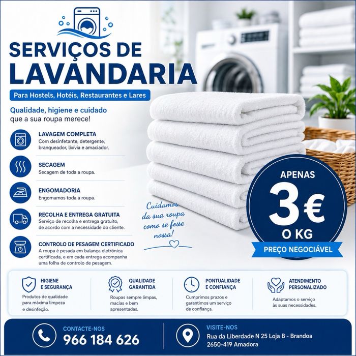 Serviços Profissionais de Lavandaria para Empresas