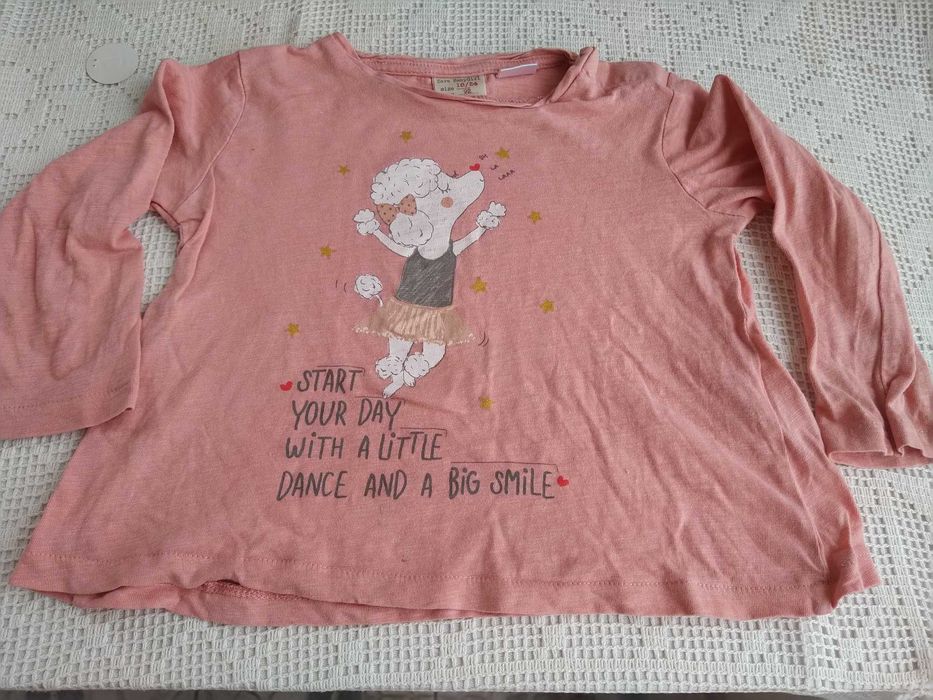 Blusa cor de rosa - Zara - 18 - 24 meses - 92 cm