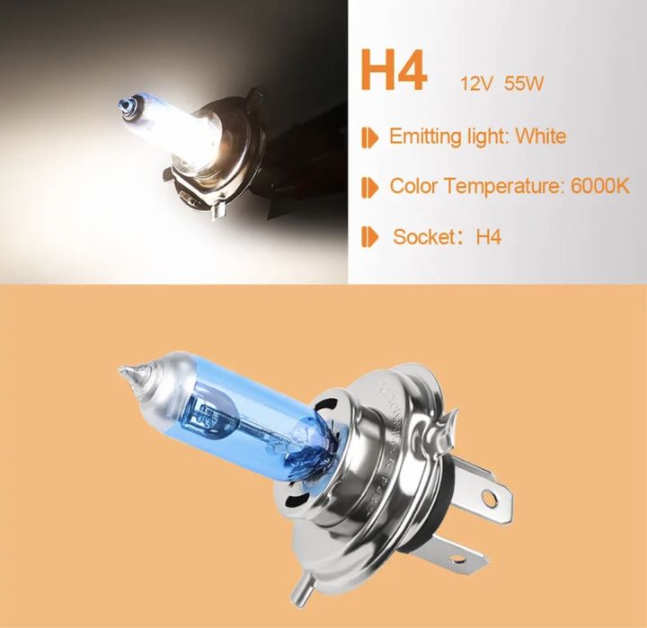 Lâmpadas H4 60/55w_6000K *novas*