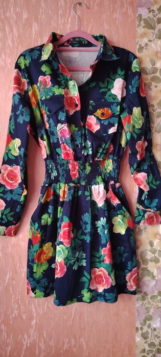 Рубашка коттон розы Турция 46-48р талия резинка