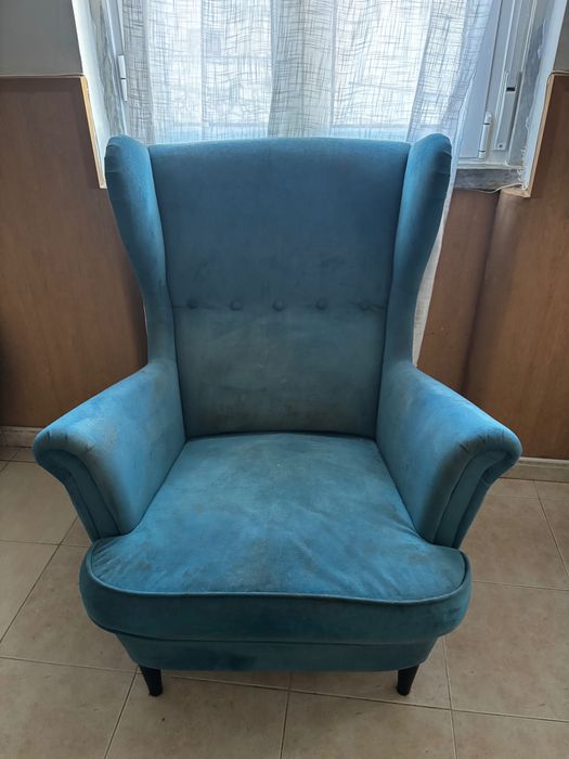 Cadeirão Ikea azul