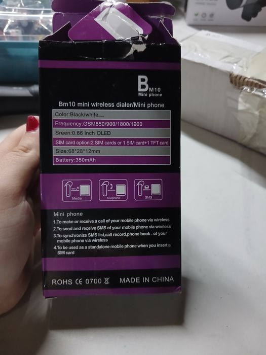 Mini Telemóvel L8STAR BM10 Dual SIM / Bluetooth — NOVO!