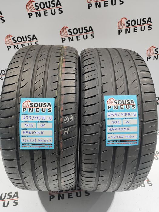 2 pneus semi novos 255-45R18 Hankook 103w - Oferta dos Portes