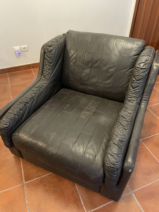 Sofa em pele 1 lugar