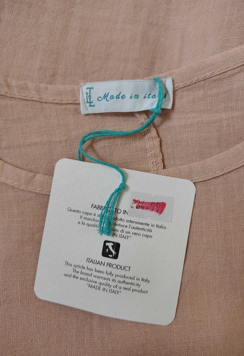 Натуральное, свободное, оверсайз платье миди нюдового оттенка италия