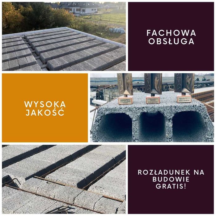 Strop Teriva-belki, pustaki, kształtki- Bezpłatna wycena Cena HURTOWA!