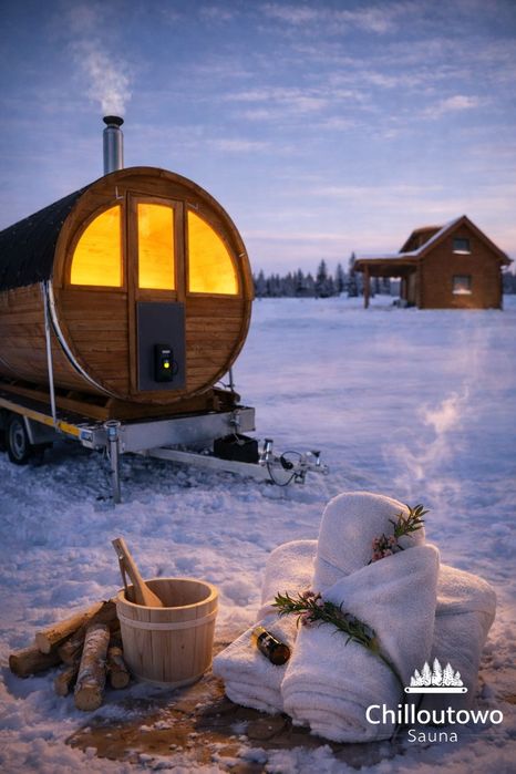 Sauna mobilna- wynajem! Ciesz się ciepłem w zimne dni
