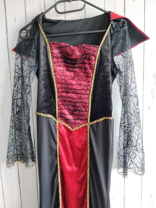 Czarownica, wampiryna sukienka strój przebranie kostium xs