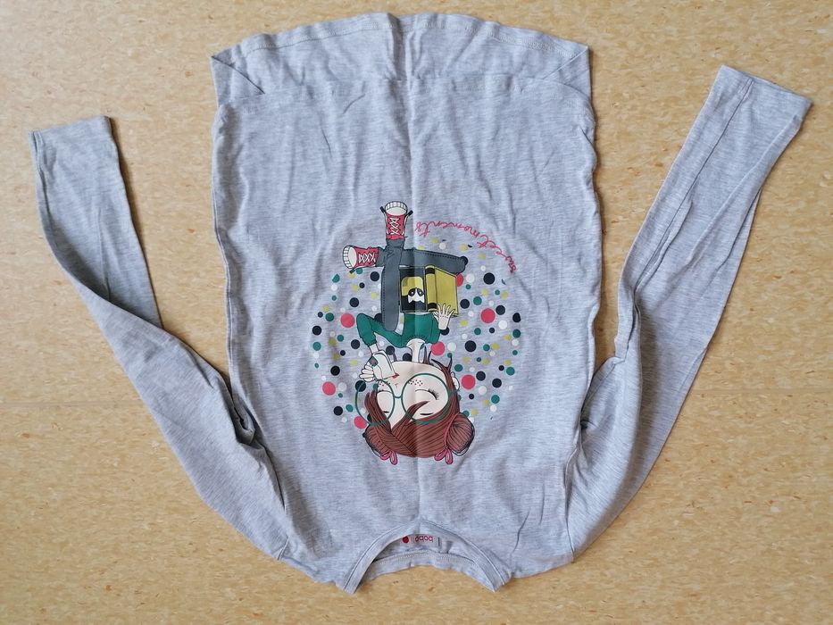 Szara bluzeczka Bóboli "Sweet Moments" 152 cm, długi rękaw dziewczęca