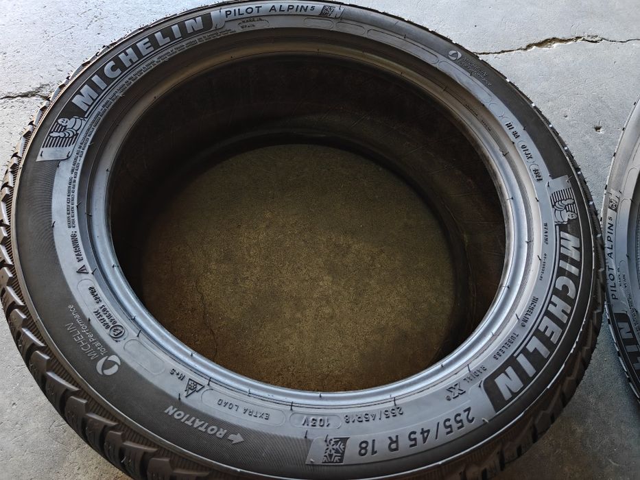 R18 255/45 103T XL Michelin Pilot Alpin⁵  комплект зимових шин майже 25-го року виробництва виробник Іспанія протектор 7 мм
