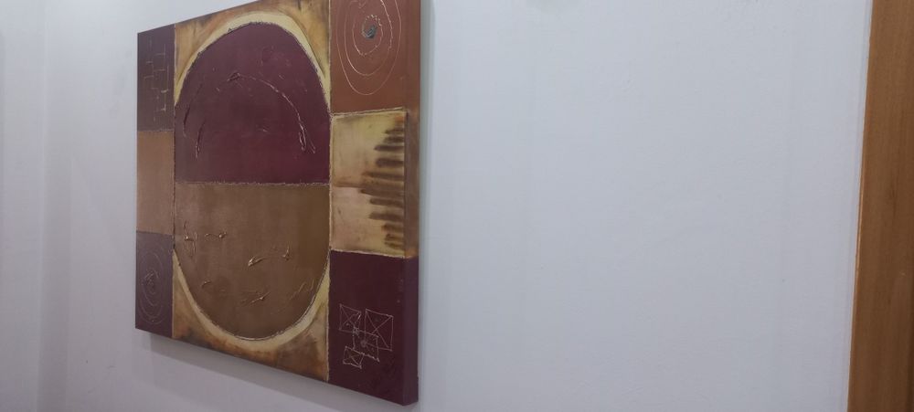 Quadro em tela com pintura de acrílico