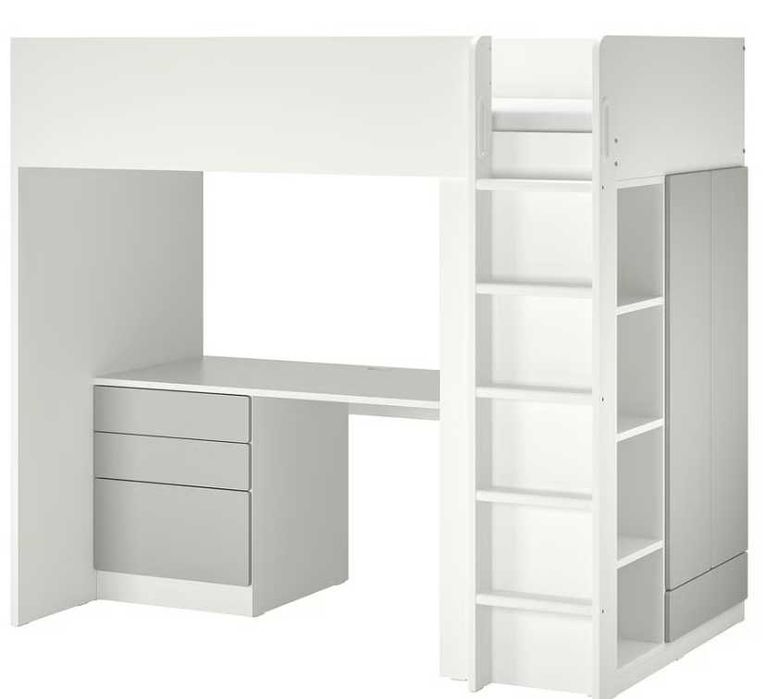 Cama alta com secretária  - SMÅSTAD - IKEA