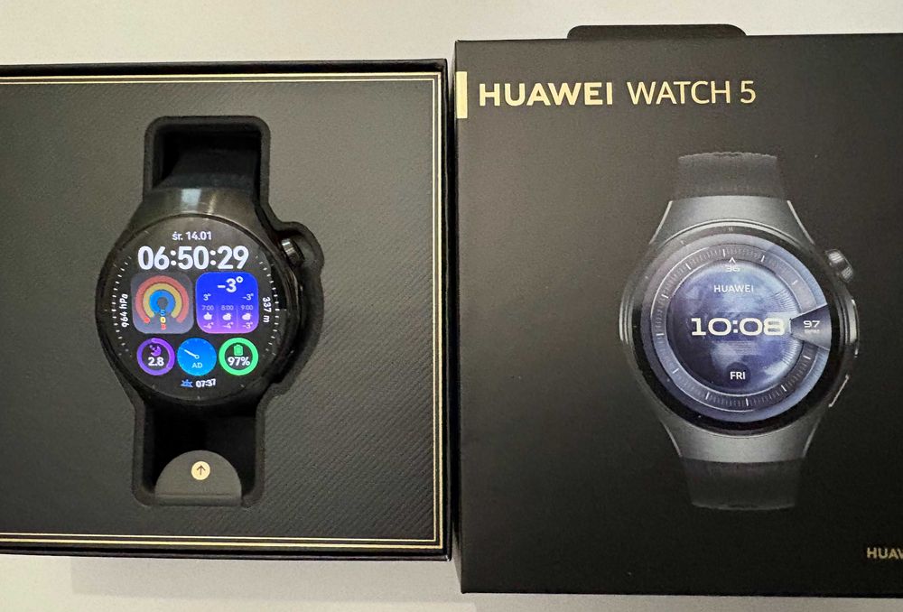 Huawei Watch 5 active czarny LTE, eSIM, Bluetooth, NFC gwarancja.