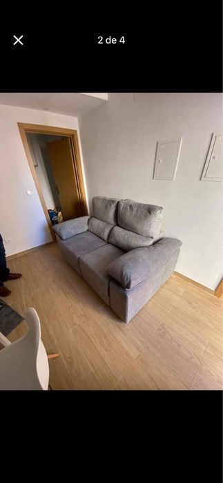 Sofá 2 lugares cinzento