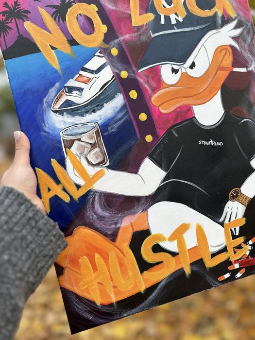 Картина ручной работы 40х50 Скрудж Макдак